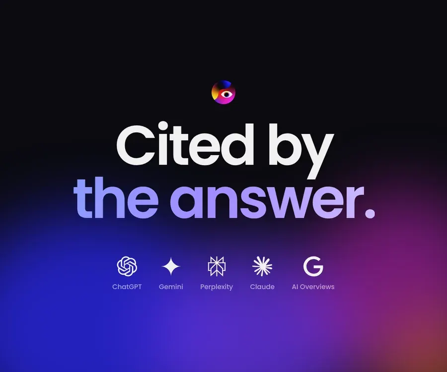 Brand illustration: cited by the answer, with ChatGPT, Gemini, Perplexity, Claude and AI Overviews