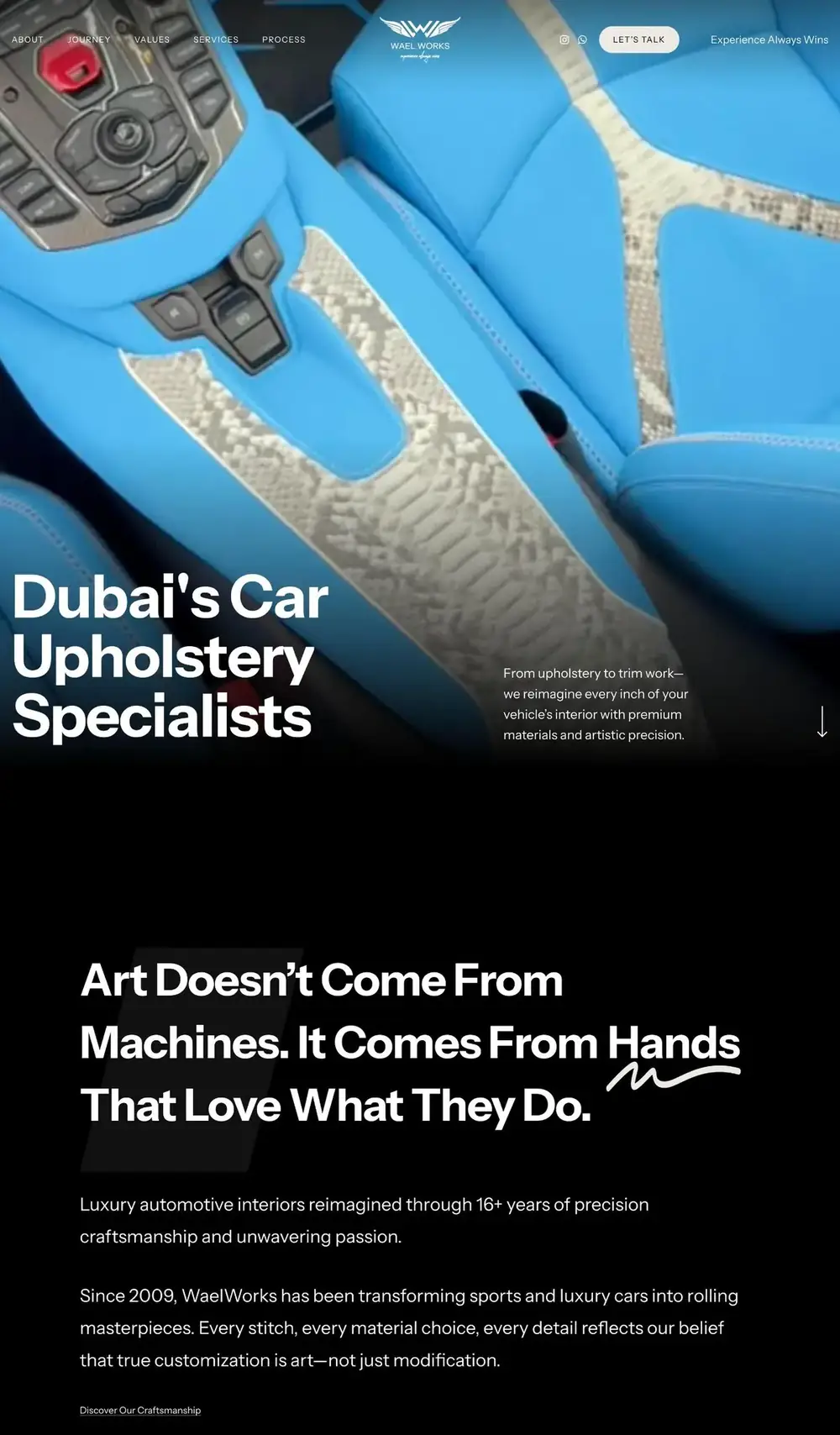 Wael Works website homepage
